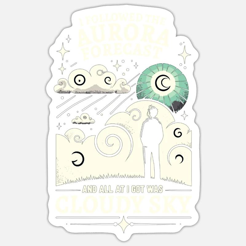 Aurora Aurora Tracker Alaska Wilderness Sticker size S (10 x 10 cm)