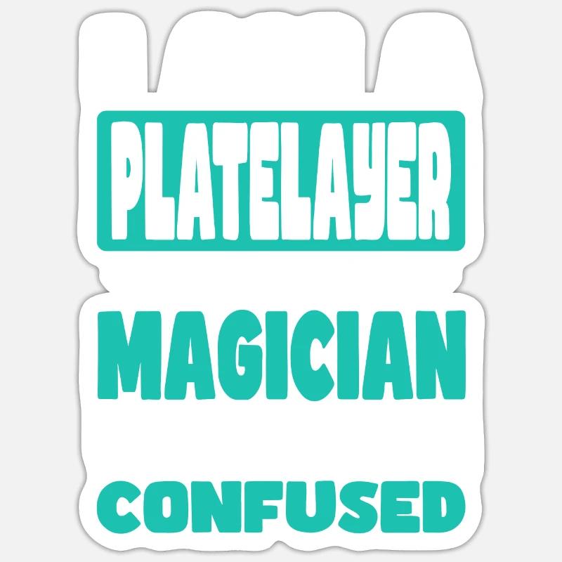 Poseur de plaques - Sticker taille S (10 x 10 cm) - blanc mat