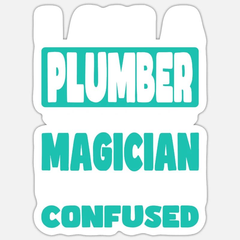 Plumber - Sticker size S (10 x 10 cm) - white matte