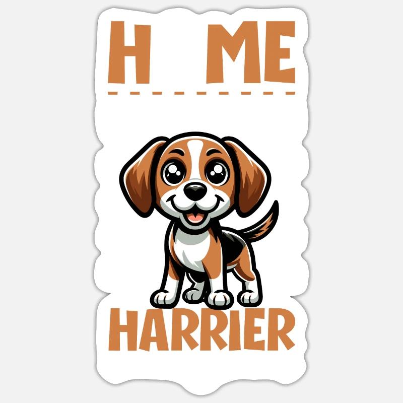 Accueil - Harrier - Sticker taille S (10 x 10 cm) - blanc mat