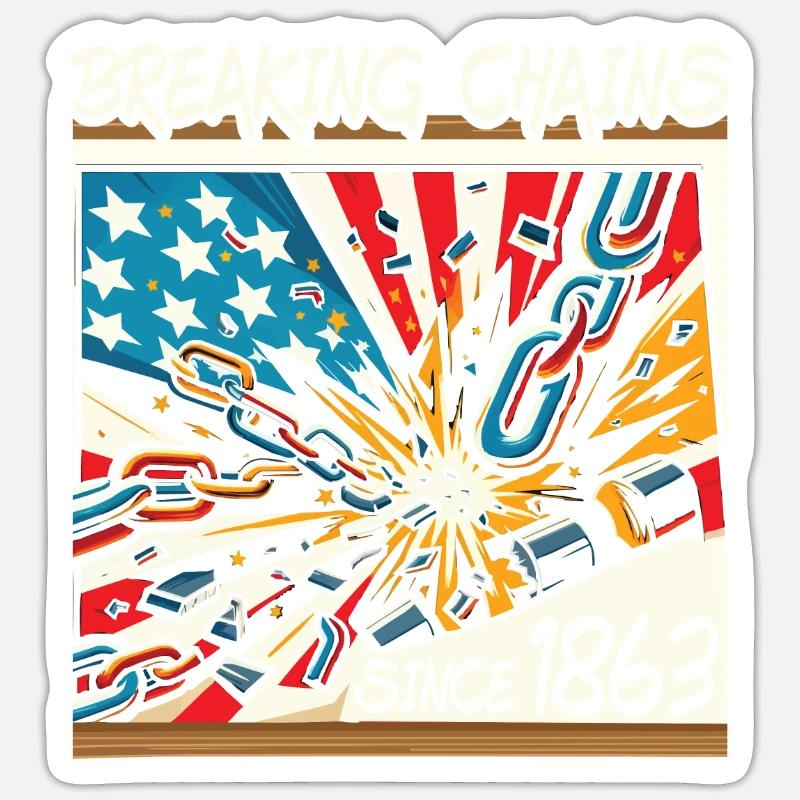 Emancipation Proclamation Black Pride Juneteenth Sticker size S (10 x 10 cm)