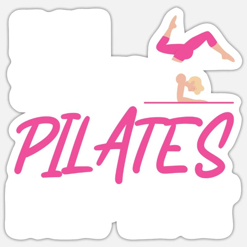 Instructeur de Pilates Enseignant Manger Sticker taille S (10 x 10 cm)