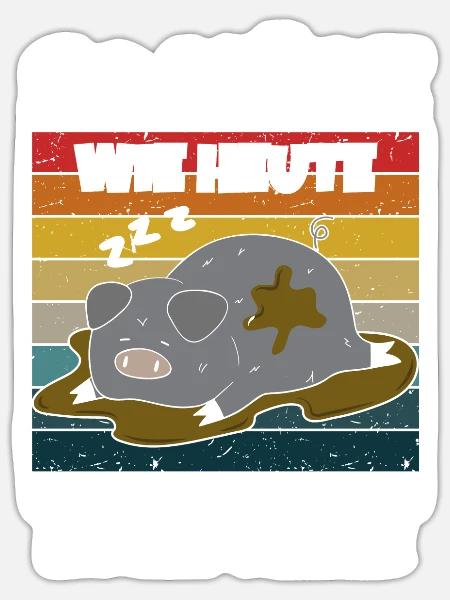 So Müde Wie Heute War Ich Seit Gestern Nicht Mehr - Sticker Größe S (10 x 10 cm) - Mattweiß