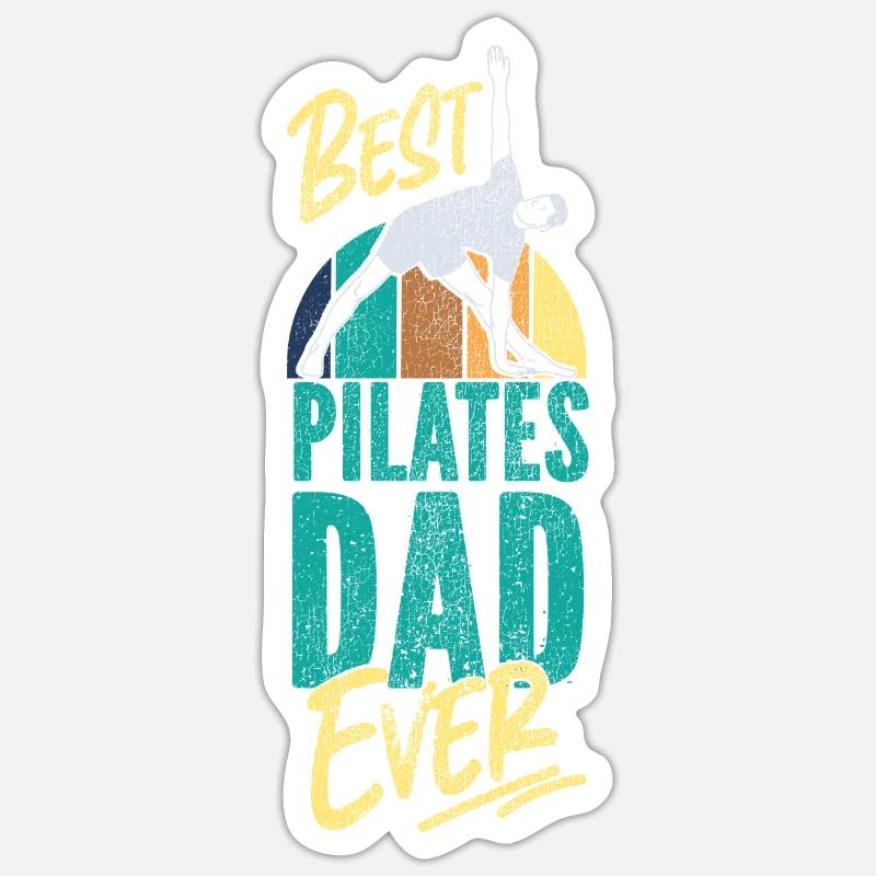 Pilates Instructor Teacher Dad Sticker size S (10 x 10 cm)