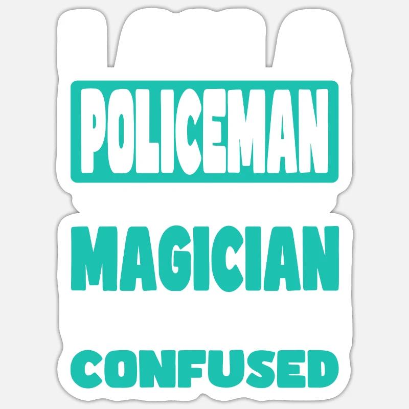 Policeman - Sticker size S (10 x 10 cm) - white matte