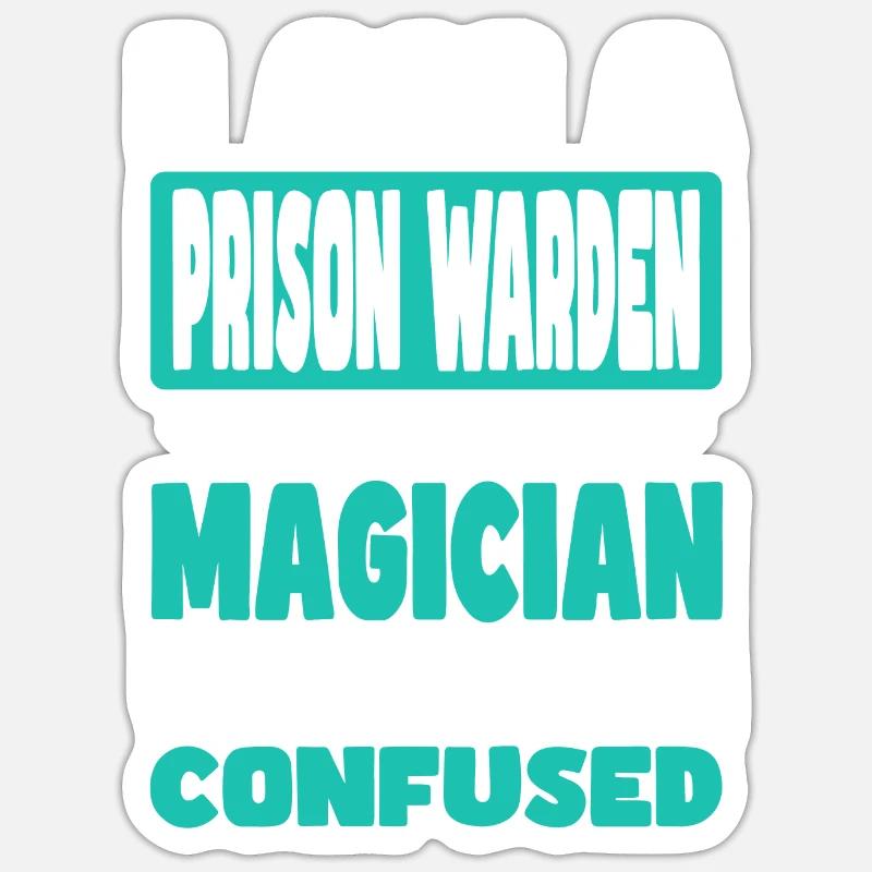 Gefängnisdirektor - Sticker Größe S (10 x 10 cm) - Mattweiß