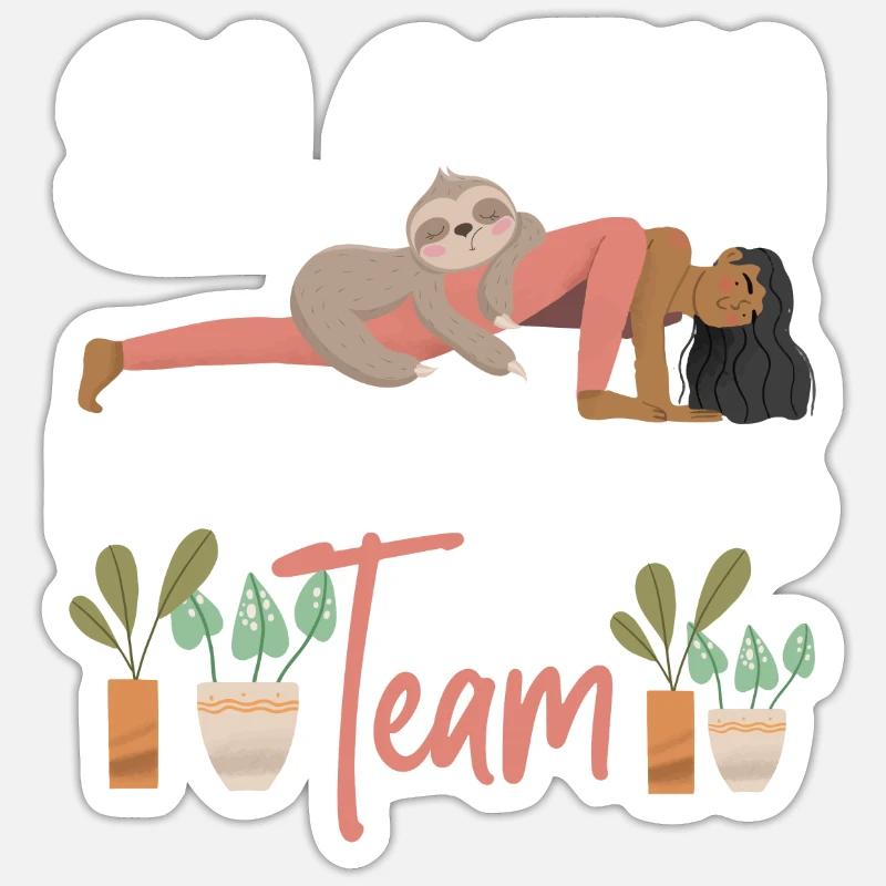Pilates Instructor Teacher Sloth Sticker size S (10 x 10 cm)