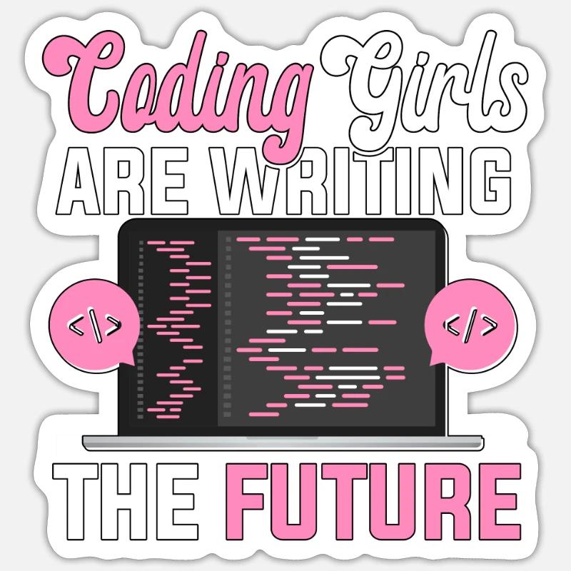 Les filles de codage écrivent l’avenir pour Sticker taille S (10 x 10 cm)