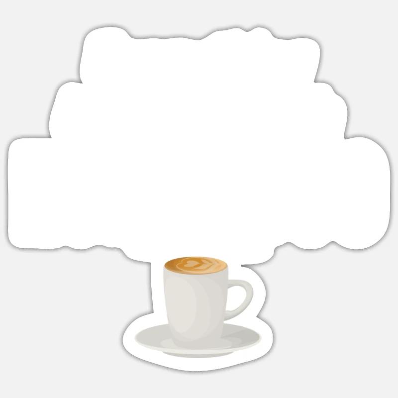 Everything is better with espresso caffeine cream Sticker size S (10 x 10 cm)