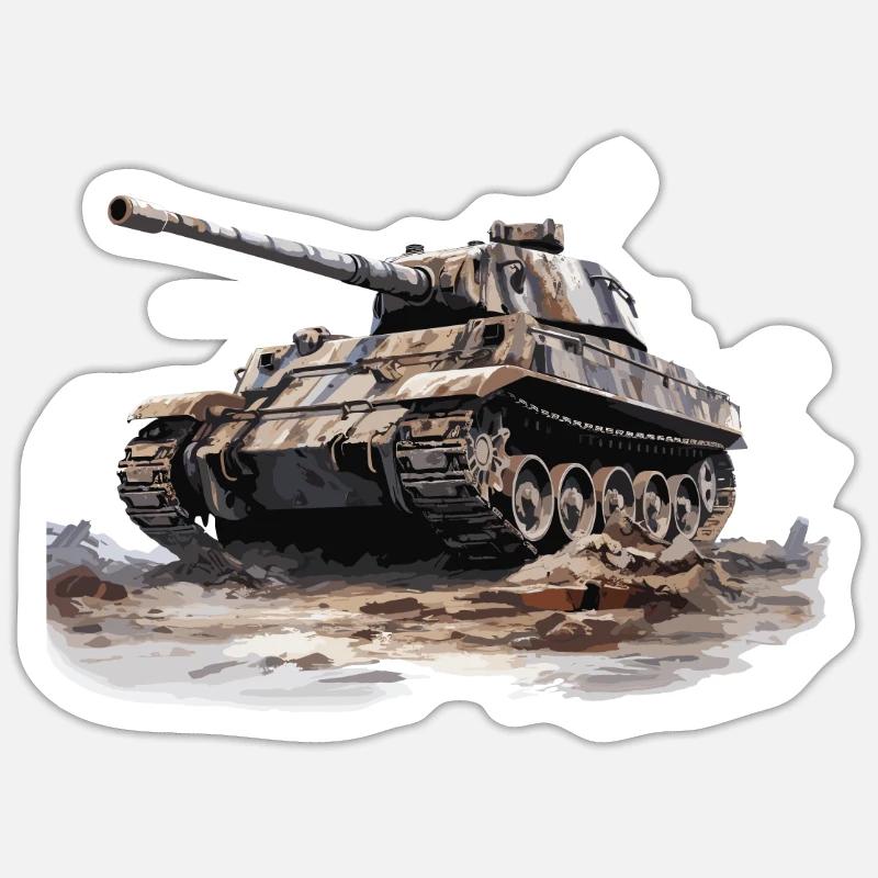 Deutscher Panzer |Deutsche Panzer Tiger | Panzer Sticker Größe S (10 x 10 cm)