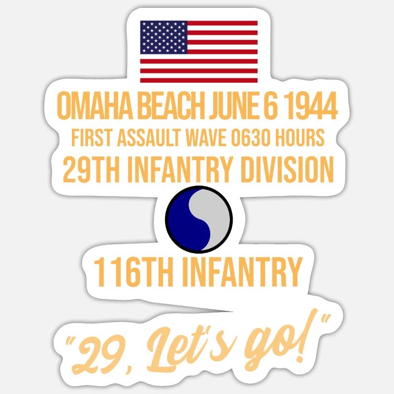 Omaha Beach "29, Lets go!" Range Sticker size S (10 x 10 cm)