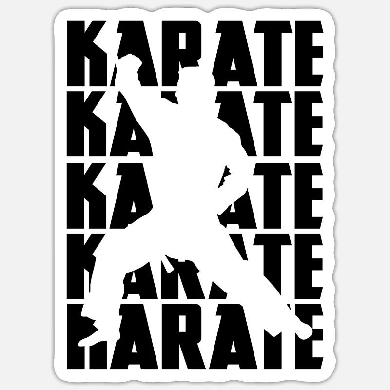 karate - Sticker size S (10 x 10 cm) - white matte