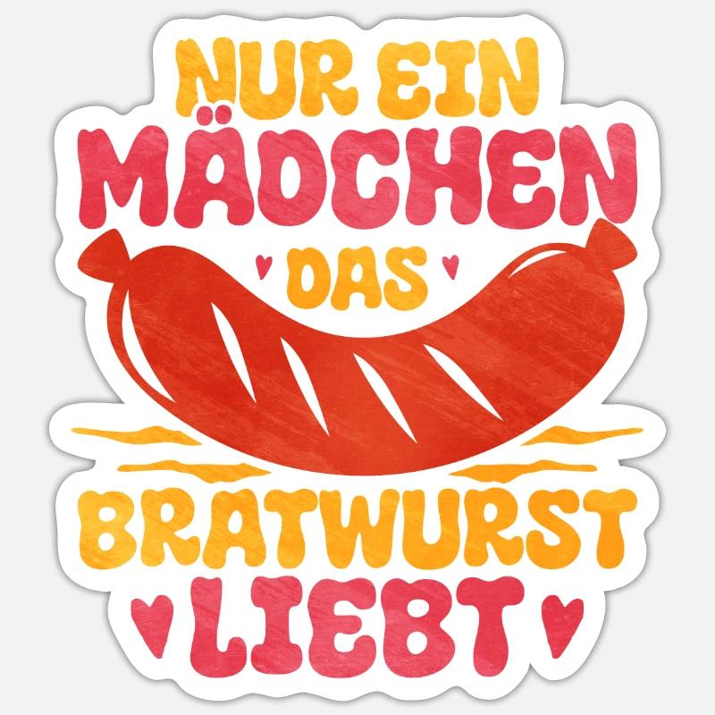 Bratwurst as a gift - Sticker size S (10 x 10 cm) - white matte