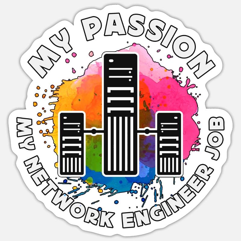 Network Engineer My Passion My Computer Science Sticker Größe S (10 x 10 cm)