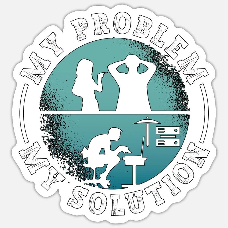 Data Miner My Problem My Pictogram Dad Programmer Sticker Größe S (10 x 10 cm)