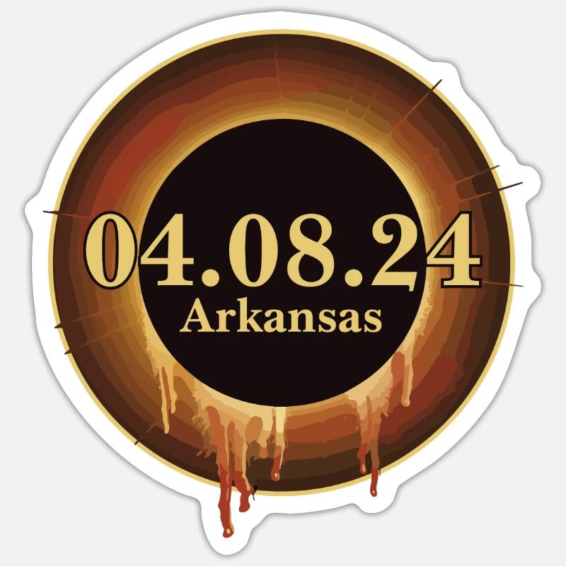 Total Solar Eclipse Path of Totality Arkansas Sticker size S (10 x 10 cm)