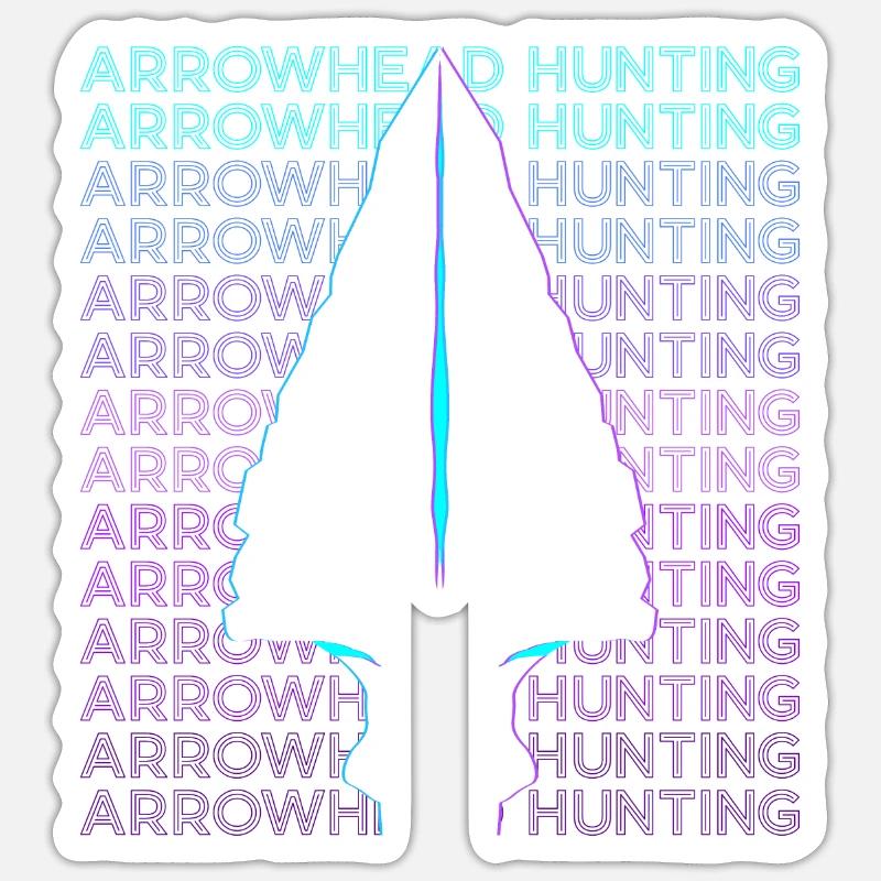 Chasse à la pointe de flèche Chasseur de pointe de flèche rétro Sticker taille S (10 x 10 cm)