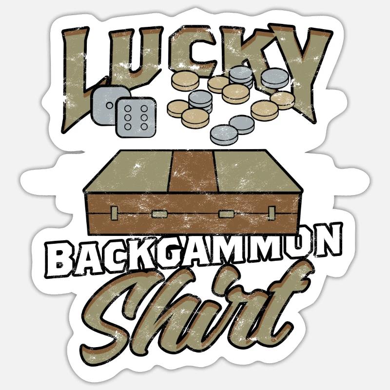 Lucky Backgammon Sticker size S (10 x 10 cm)