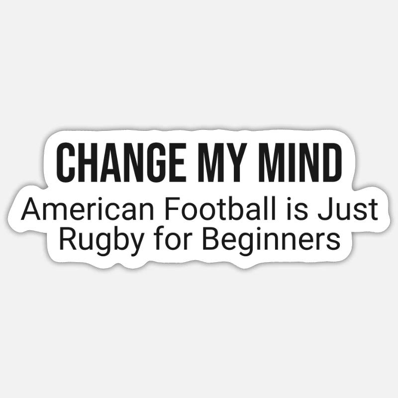 Fußball Oder Rugby? Anfängerdebatte - Sticker Größe S (10 x 10 cm) - Mattweiß