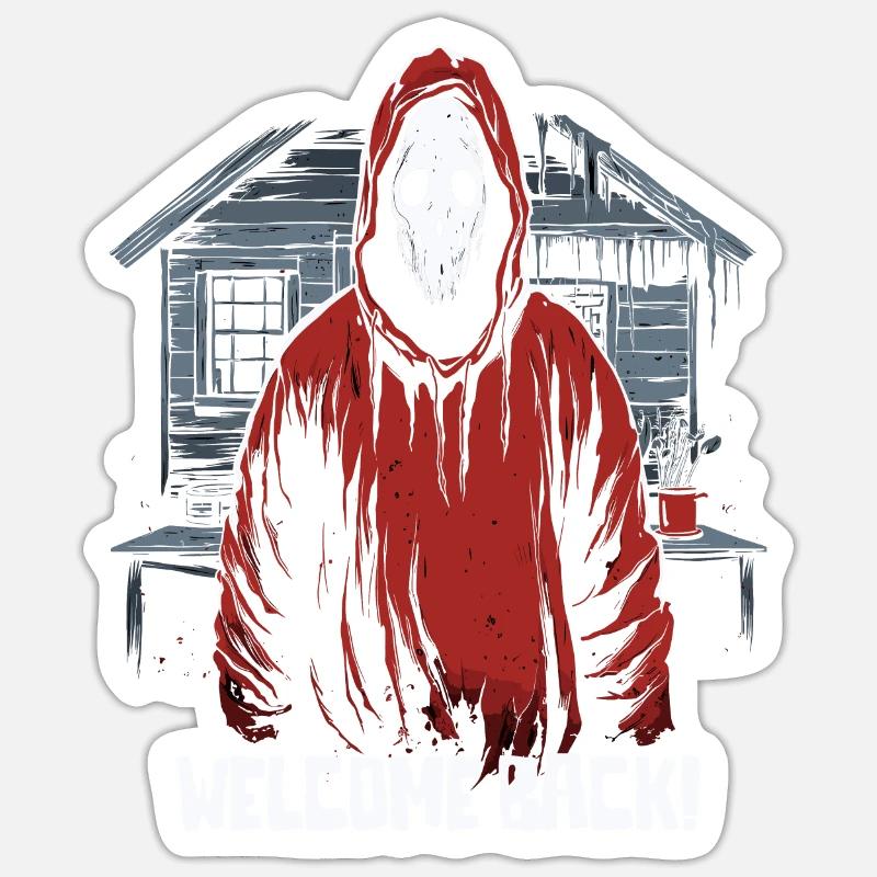 Horror Hut Guy, Welcome Back Sticker size S (10 x 10 cm)