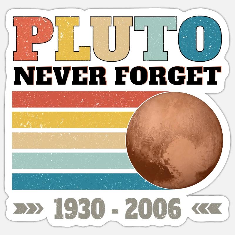 PLUTO - NEVER FORGET 1930 - 2006 Sticker size S (10 x 10 cm)