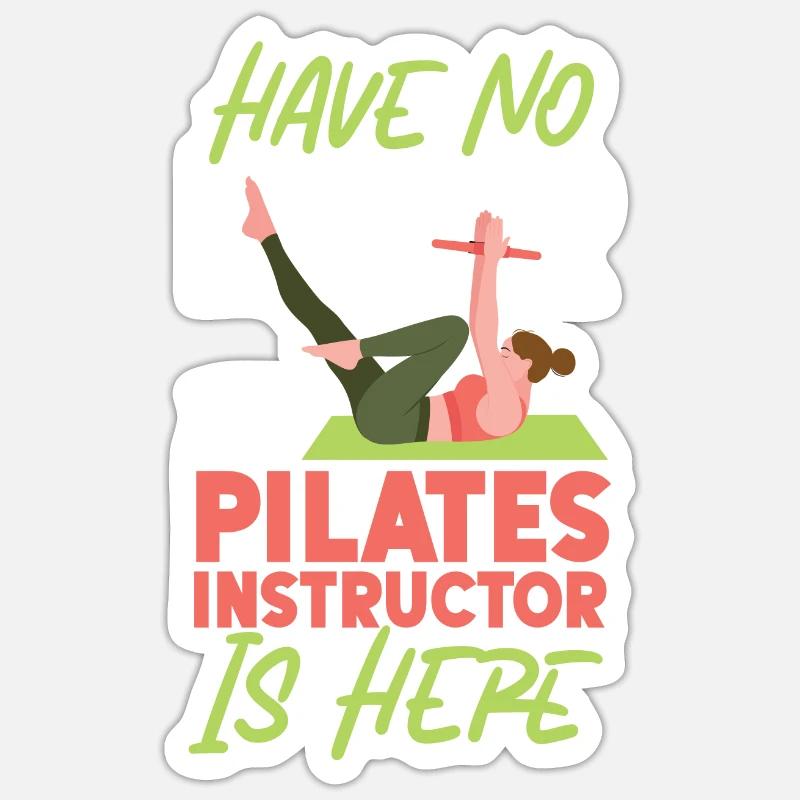Instructeur de Pilates Enseignant N’ont Pas Sticker taille S (10 x 10 cm)