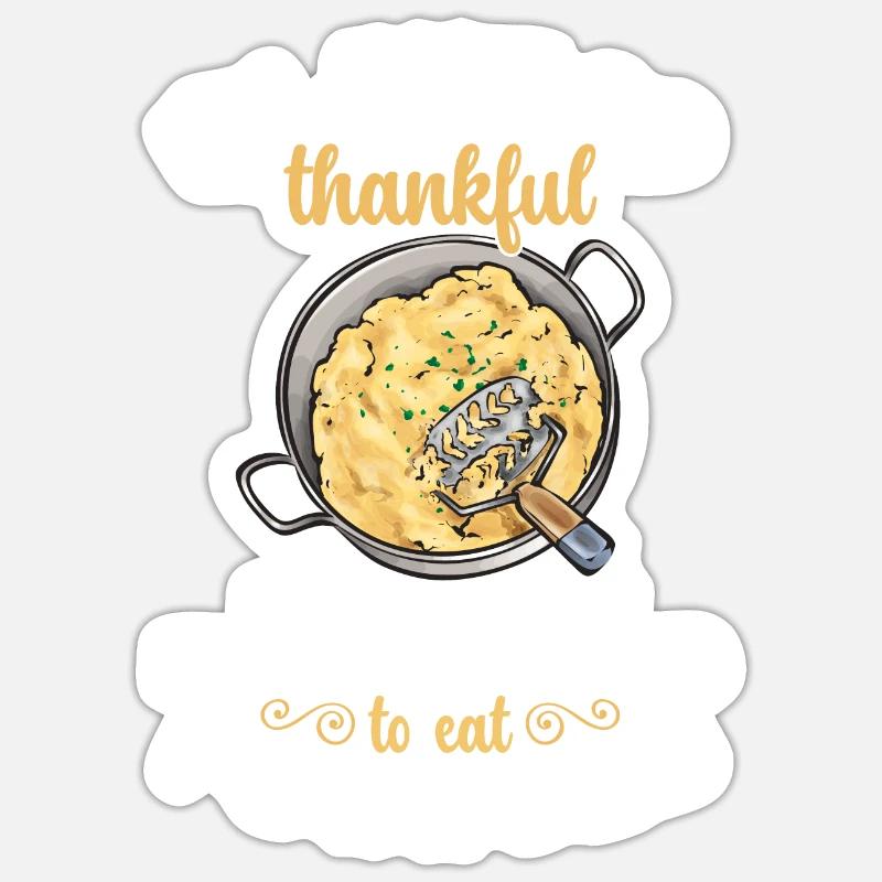 Mashed potatoes Mashed potatoes - Sticker size S (10 x 10 cm) - white matte