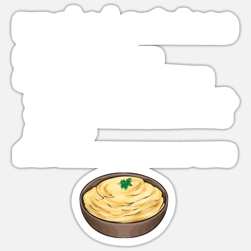 Mashed potatoes Mashed potatoes - Sticker size S (10 x 10 cm) - white matte