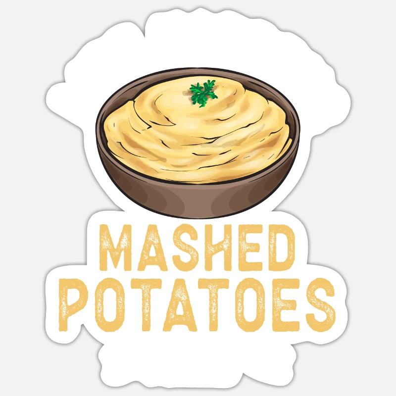 Mashed potatoes Mashed potatoes - Sticker size S (10 x 10 cm) - white matte