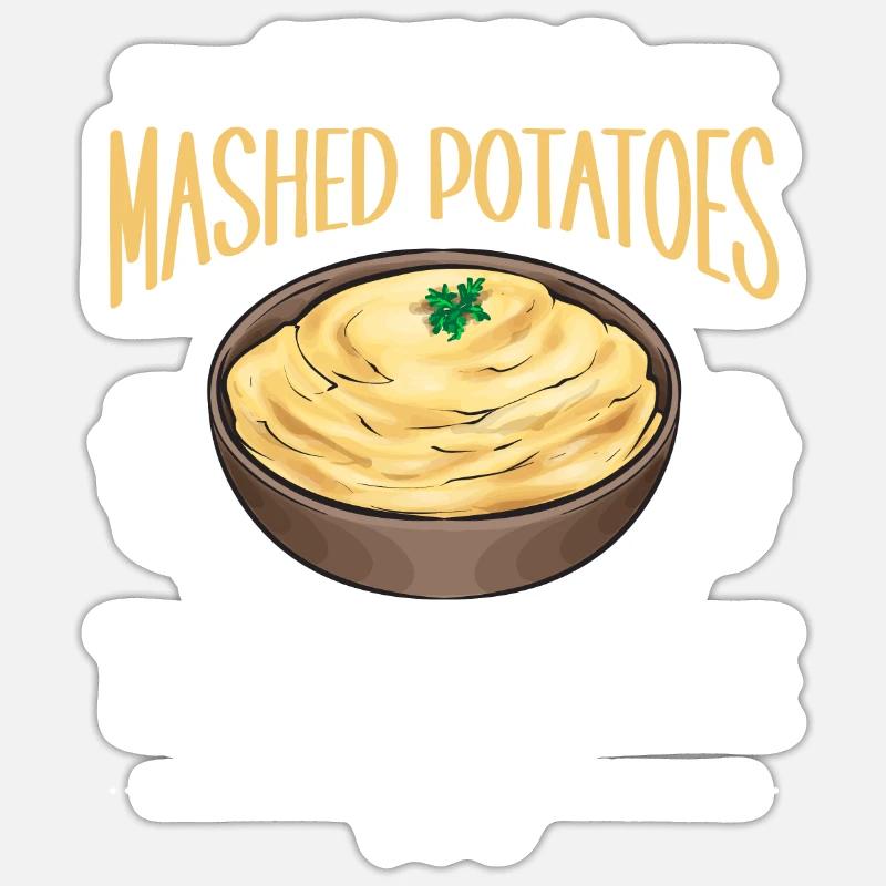 Mashed potatoes Mashed potatoes - Sticker size S (10 x 10 cm) - white matte