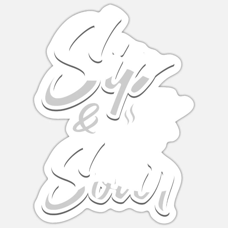 Kolibri Kaffee Koffein - Sticker Größe S (10 x 10 cm) - Mattweiß