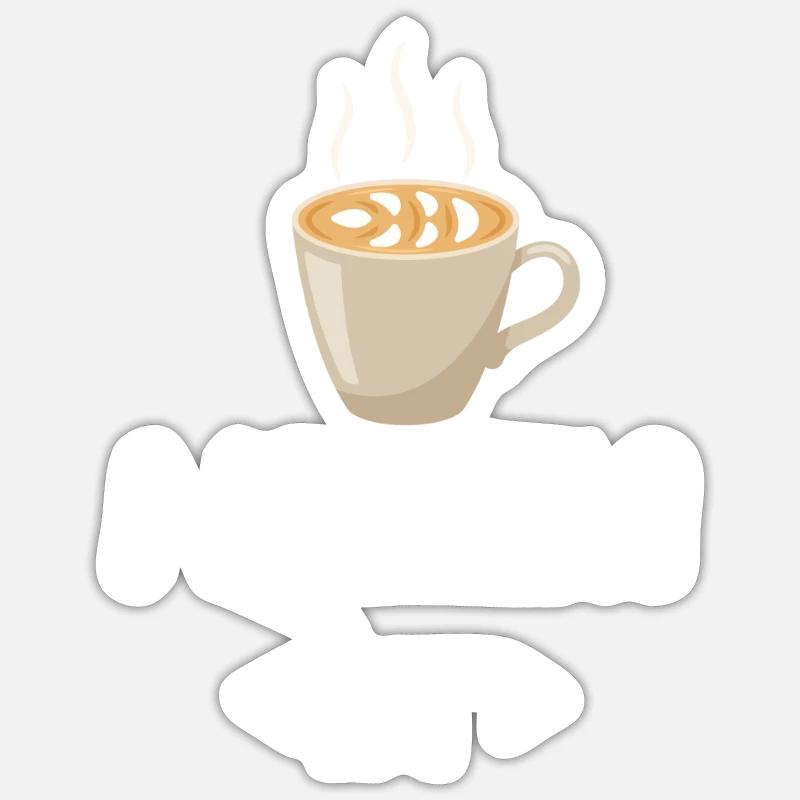 Ich Brauche Eine Lustige Kaffeepause - Sticker Größe S (10 x 10 cm) - Mattweiß