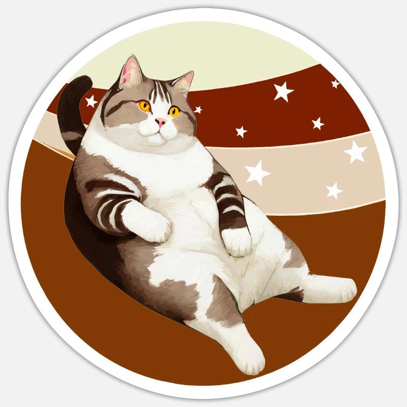 CAT FOLD Sticker size S (10 x 10 cm)