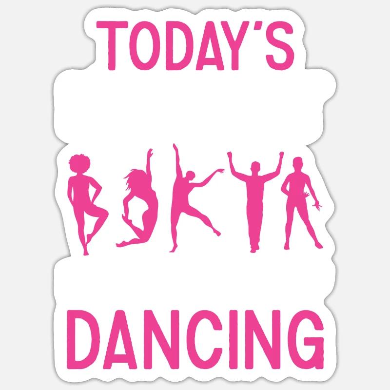 Danseur Prévisions d’aujourd’hui Danse - Sticker taille S (10 x 10 cm) - blanc mat