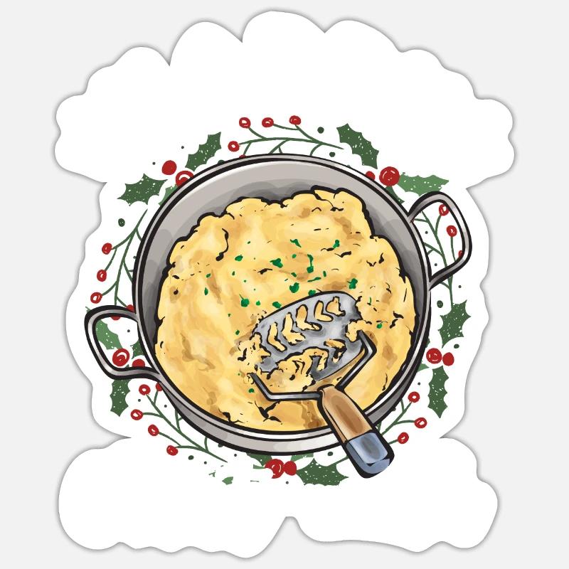 Mashed potatoes Mashed potatoes - Sticker size S (10 x 10 cm) - white matte