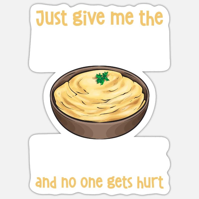 Mashed potatoes Mashed potatoes - Sticker size S (10 x 10 cm) - white matte