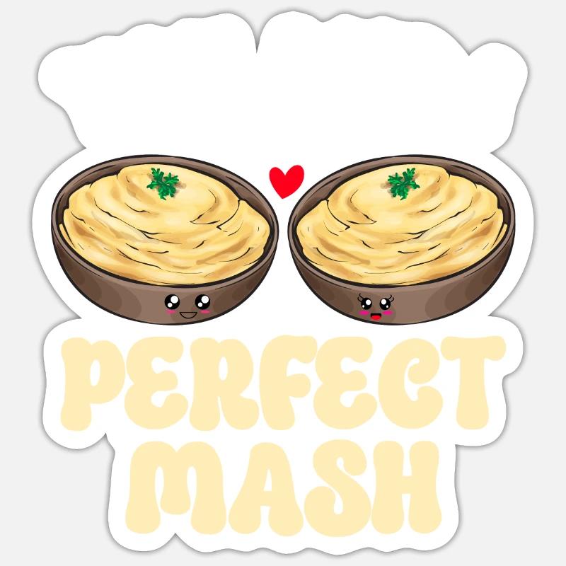 Mashed potatoes Mashed potatoes - Sticker size S (10 x 10 cm) - white matte