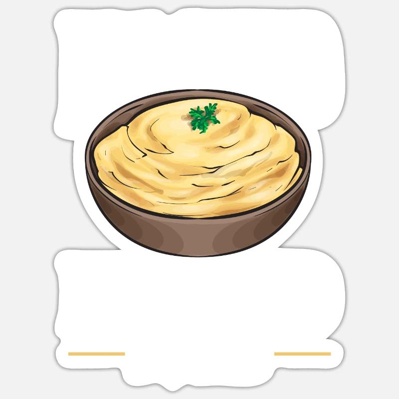 Mashed potatoes Mashed potatoes - Sticker size S (10 x 10 cm) - white matte