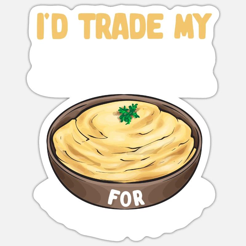 Mashed potatoes Mashed potatoes - Sticker size S (10 x 10 cm) - white matte