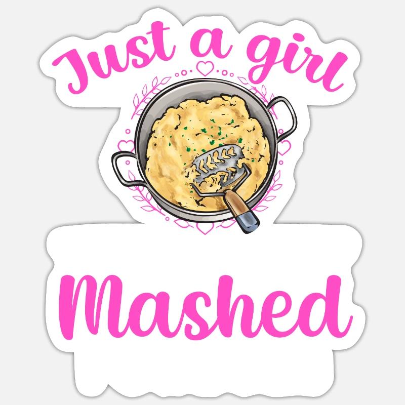 Mashed potatoes Mashed potatoes - Sticker size S (10 x 10 cm) - white matte