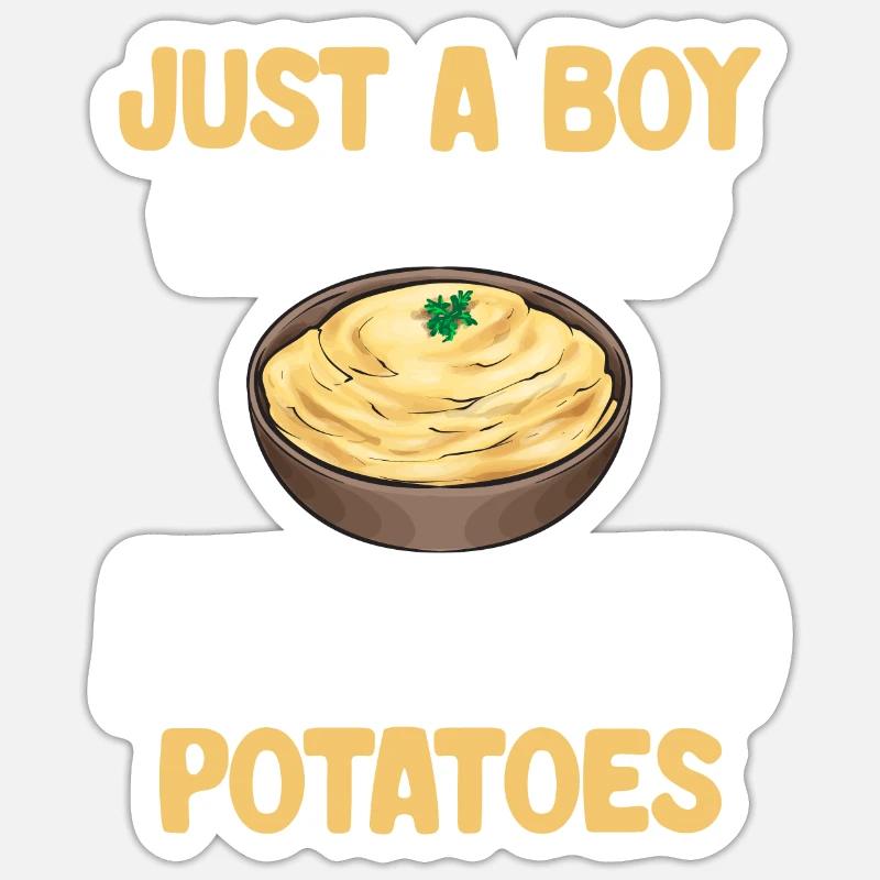 Mashed potatoes Mashed potatoes - Sticker size S (10 x 10 cm) - white matte