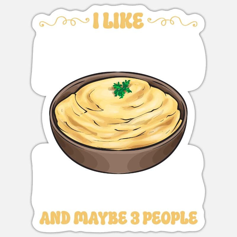 Mashed potatoes Mashed potatoes - Sticker size S (10 x 10 cm) - white matte