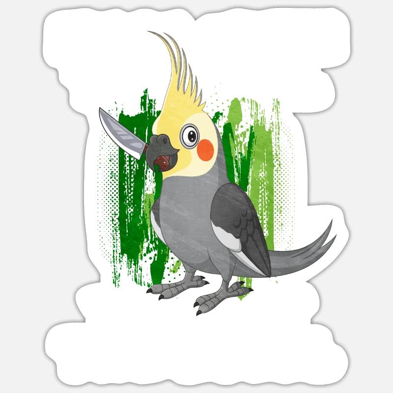 Afrikanisches Graupapagei Geschenk - Sticker Größe S (10 x 10 cm) - Mattweiß