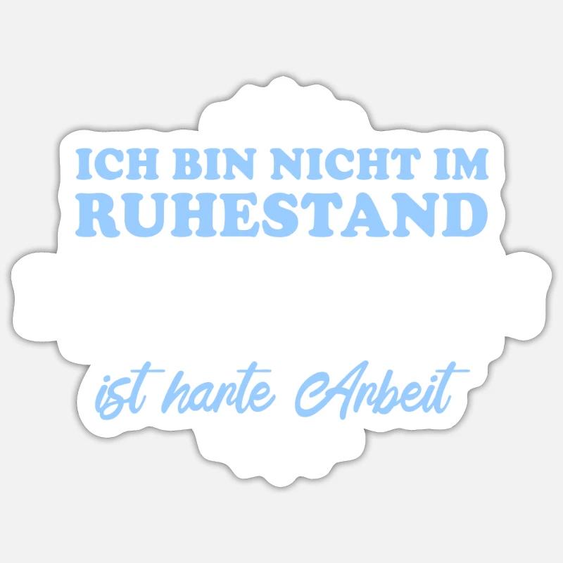Retraité Retraité Kickboxer - Sticker taille S (10 x 10 cm) - blanc mat