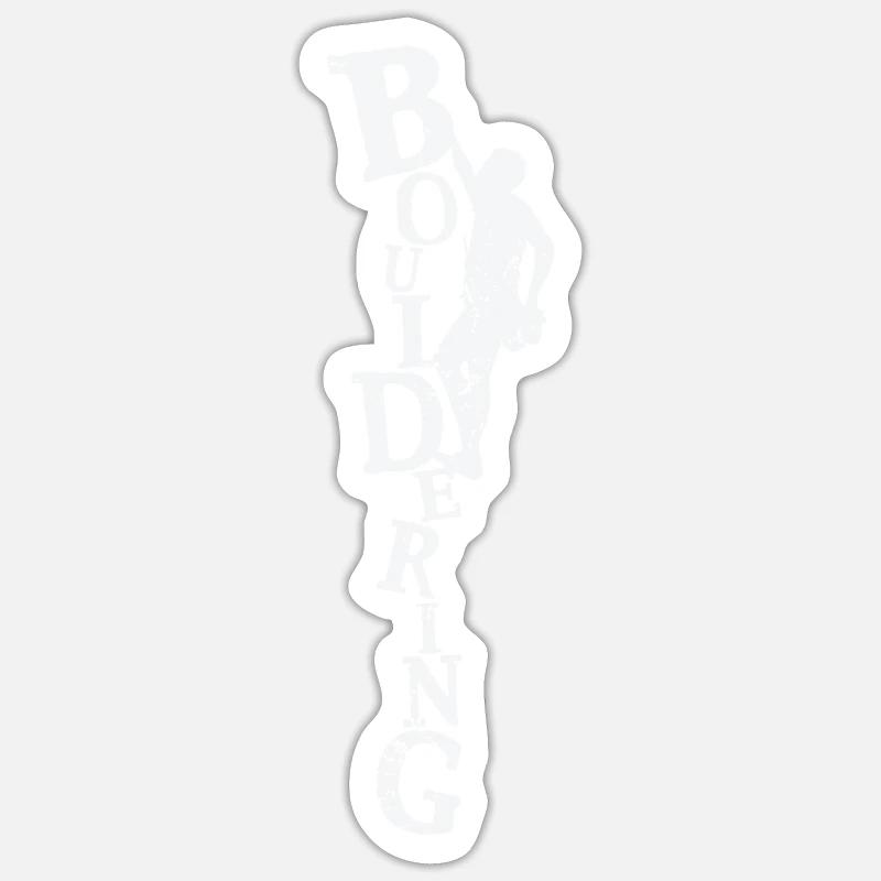 Escalade de bloc - Sticker taille S (10 x 10 cm) - blanc mat