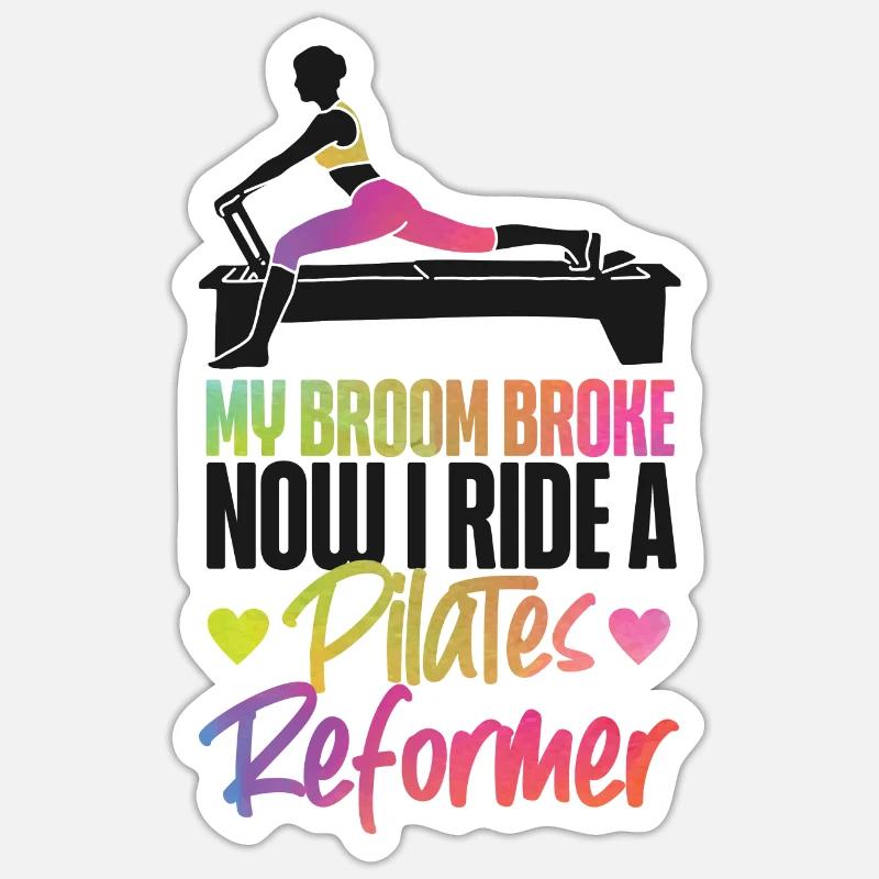 Pilates Instructor Teacher - Sticker Größe S (10 x 10 cm) - Mattweiß