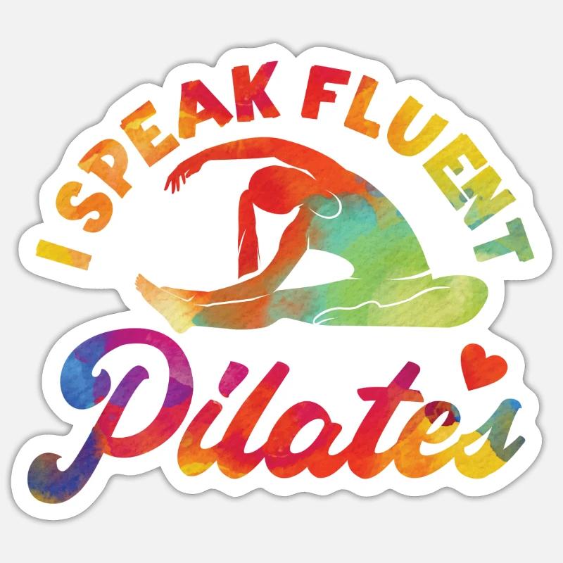 Pilates Instructor Teacher - Sticker size S (10 x 10 cm) - white matte
