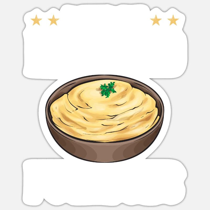 Mashed potatoes Mashed potatoes - Sticker size S (10 x 10 cm) - white matte