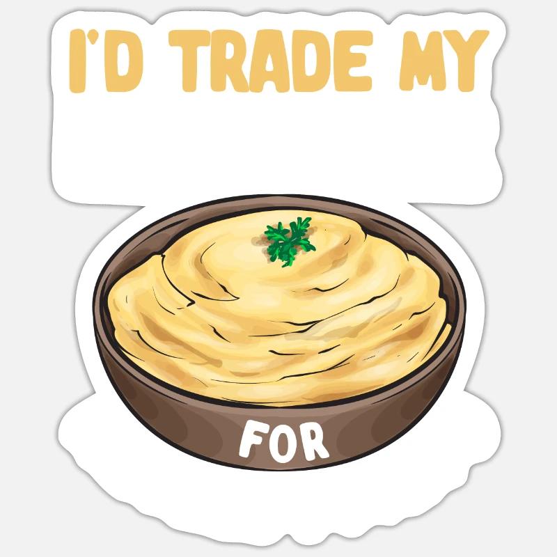 Mashed potatoes Mashed potatoes - Sticker size S (10 x 10 cm) - white matte
