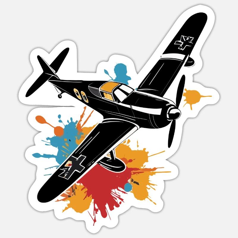 Modellflugzeug Pilot Flugzeug Hobby Design Sticker Größe S (10 x 10 cm)
